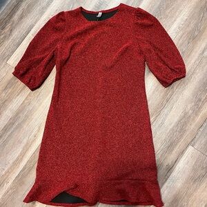 Elegant Red Midi Dress